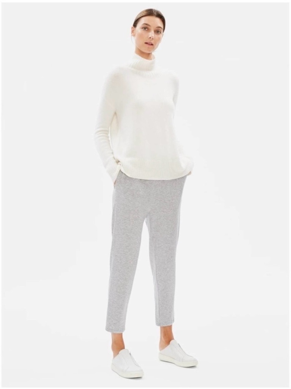 Eileen Fisher Tencel Stretch Terry Slouchy Ankle Pant